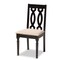 Baxton Studio Cherese Sand Upholstered Espresso Finished 5-Piece Wood Dining Set 157-9733-8026 - alternate 5